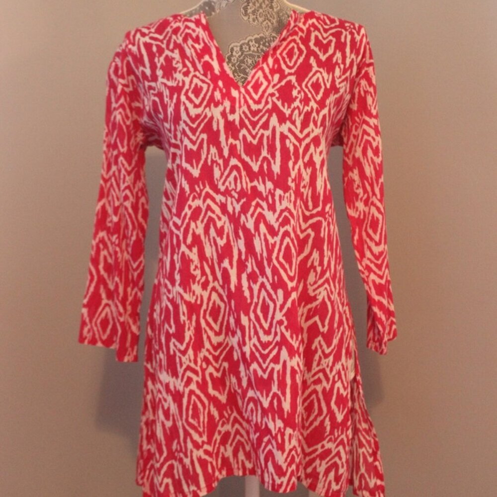 Pink and White Beach Cover Up